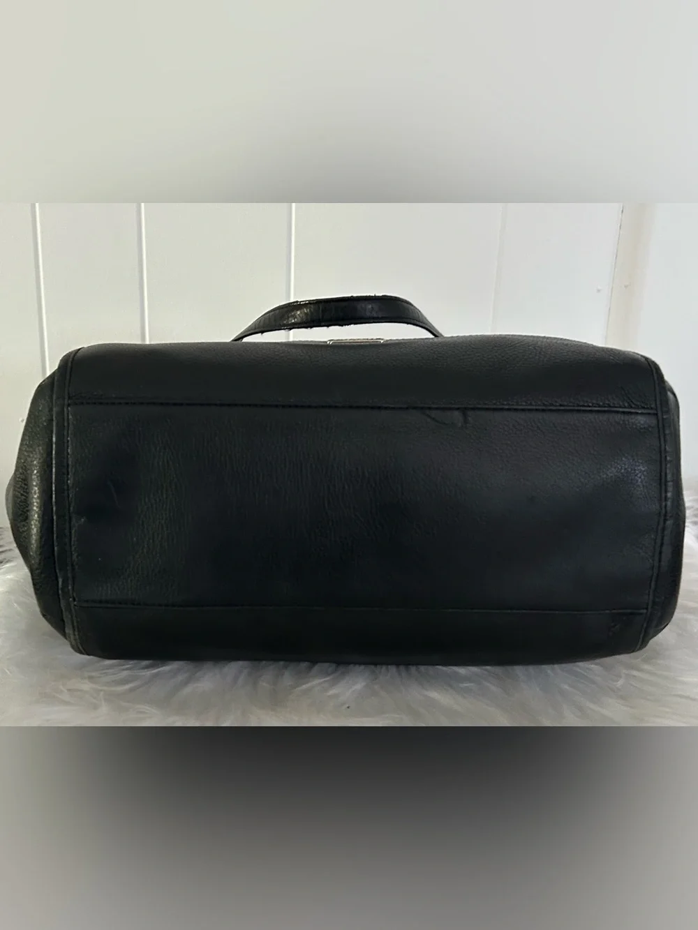 Coach Black Pebbled Leather Large Tote Shoulder Bag Work Laptop Carryall